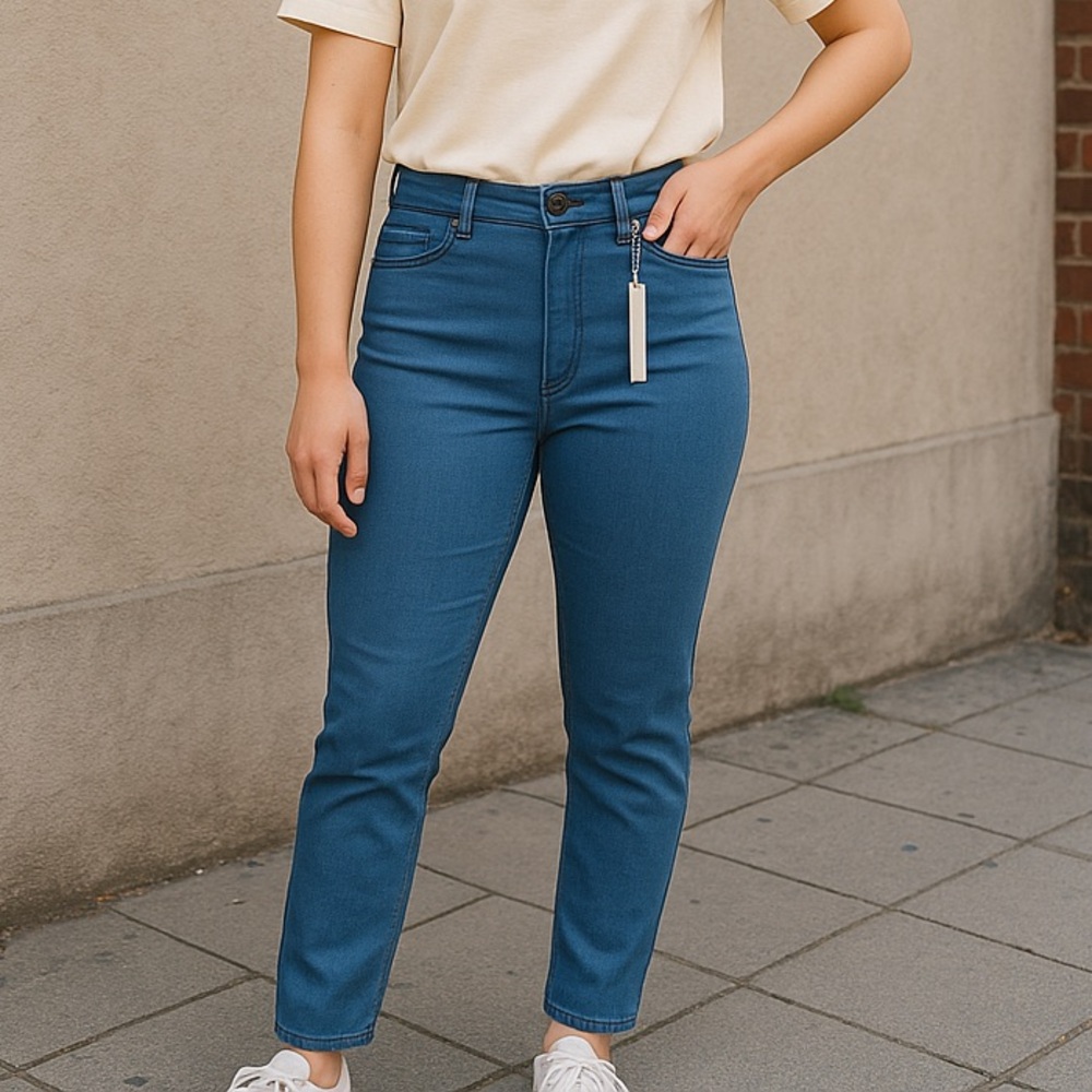 High waisted stretchy jeans multiple sizes, LIGHT blue